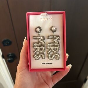Piper K Hand Beaded MRS Earrings